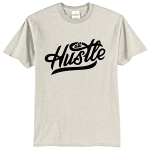 All Hustle heather gray unisex tshirt custom options for uniforms and sports apparel