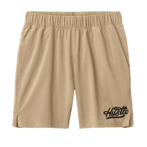 All Hustle khaki althletic shorts sweatpant with custom options for uniforms and sports apparel